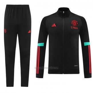 Chandal de Chaqueta del Manchester United Nino 2023-2024 Negro