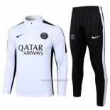 Chandal de Sudadera del Paris Saint-Germain Nino 2023-2024 Blanco