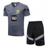 Chandal del Borussia Dortmund Manga Corta 2022-2023 Gris - Pantalon Corto