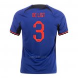 Camiseta Paises Bajos Jugador De Ligt Segunda 2022