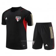 Chandal del Sao Paulo Manga Corta 2023-2024 Negro - Pantalon Corto