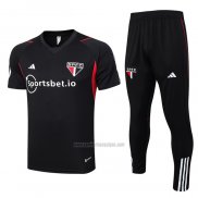 Chandal del Sao Paulo Manga Corta 2023-2024 Negro