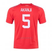 Camiseta Suiza Jugador Akanji Primera 2022