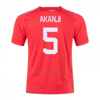 Camiseta Suiza Jugador Akanji Primera 2022