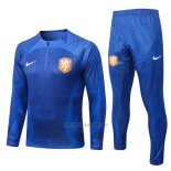 Chandal de Sudadera del Paises Bajos Nino 202022-2023 Azul