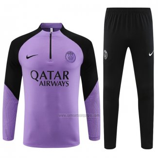 Chandal de Sudadera del Paris Saint-Germain 2023-2024 Purpura