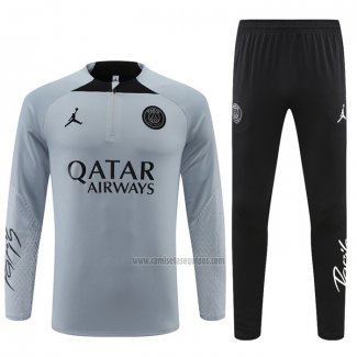 Chandal de Sudadera del Paris Saint-Germain Jordan 2022-2023 Gris