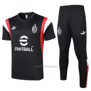 Chandal del AC Milan Manga Corta 2023-2024 Negro