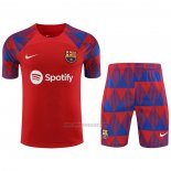 Chandal del Barcelona Manga Corta 2023-2024 Rojo - Pantalon Corto