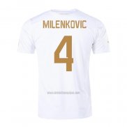 Camiseta Serbia Jugador Milenkovic Segunda 2022