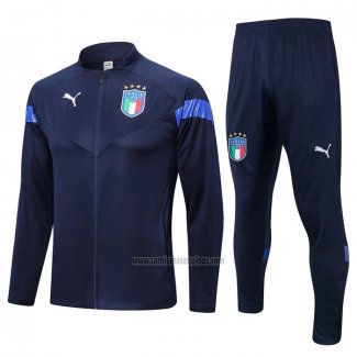 Chandal de Chaqueta del Italia 2022-2023 Azul Oscuro