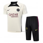 Chandal del Paris Saint-Germain Manga Corta 2023-2024 Albaricoque - Pantalon Corto