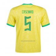 Camiseta Brasil Jugador Casemiro Primera 2022