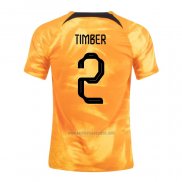 Camiseta Paises Bajos Jugador Timber Primera 2022