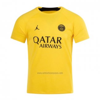 Camiseta Pre Partido del Paris Saint-Germain 2023 Amarillo