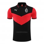 Camiseta Polo del AC Milan 2022-2023 Negro y Rojo