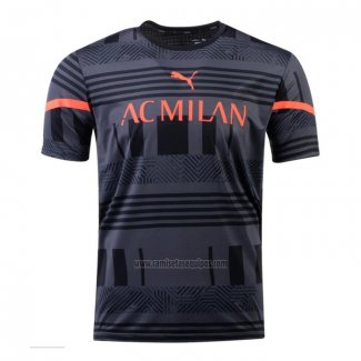 Camiseta Pre Partido del AC Milan 2022 Negro