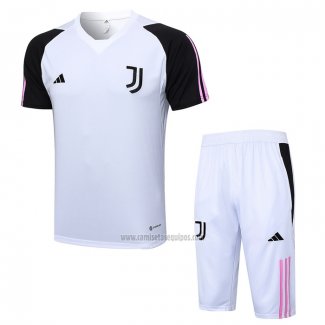 Chandal del Juventus Manga Corta 2023-2024 Blanco - Pantalon Corto