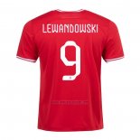 Camiseta Polonia Jugador Lewandowski Segunda 2022