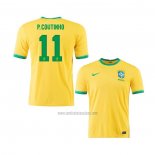 Camiseta Brasil Jugador P.Coutinho Primera 2020-2021