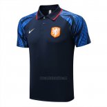 Camiseta Polo del Paises Bajos 2022-2023 Azul