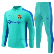 Chandal de Sudadera del Barcelona Nino 2023-2024 Verde