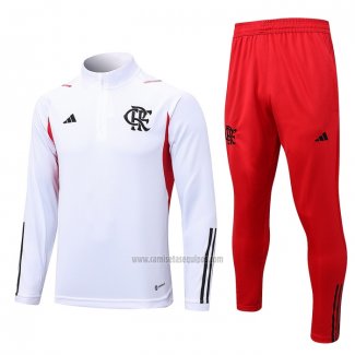 Chandal de Sudadera del Flamengo Nino 2023-2024 Blanco