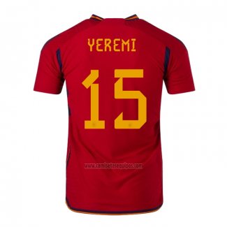 Camiseta Espana Jugador Yeremi Primera 2022