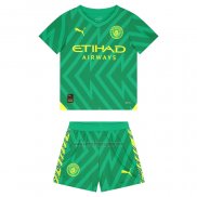 Camiseta Manchester City Portero Nino 2023-2024 Verde