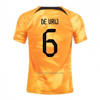 Camiseta Paises Bajos Jugador De Vrij Primera 2022