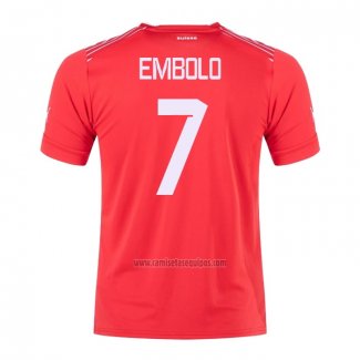 Camiseta Suiza Jugador Embolo Primera 2022