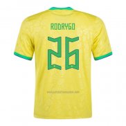 Camiseta Brasil Jugador Rodrygo Primera 2022