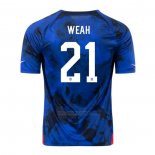 Camiseta Estados Unidos Jugador Weah Segunda 2022