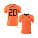Camiseta Paises Bajos Jugador Van De Beek Primera 2020-2021