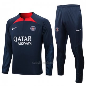 Chandal de Sudadera del Paris Saint-Germain 2022-2023 Azul Oscuro