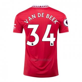 Camiseta Manchester United Jugador Van De Beek Primera 2022-2023