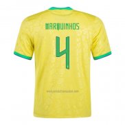 Camiseta Brasil Jugador Marquinhos Primera 2022